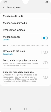 Pulsa Mensajes de texto.