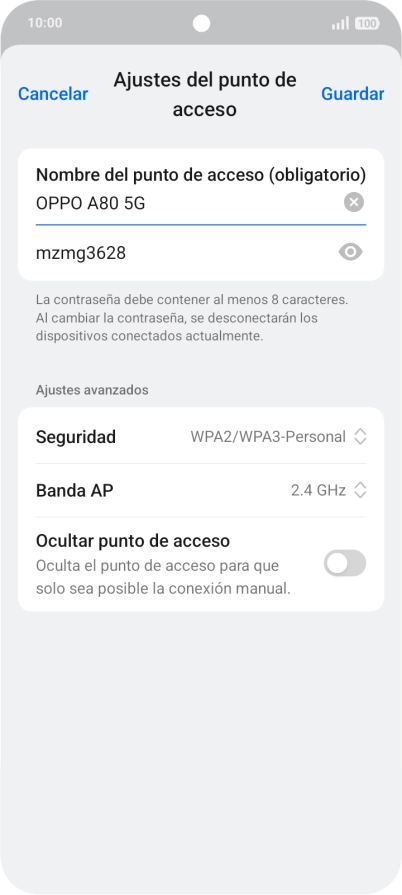 Pulsa Seguridad.