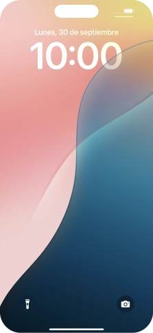Desliza el dedo hacia arriba desde la parte inferior de la pantalla.