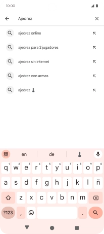 Introduce el nombre del tema o de la app y pulsa el icono de búsqueda.