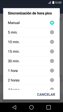 Pulsa el ajuste deseado.