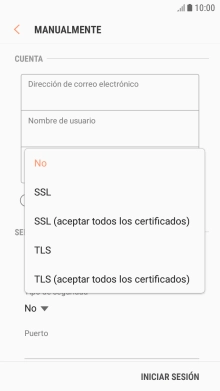 Pulsa No para desactivar la función.