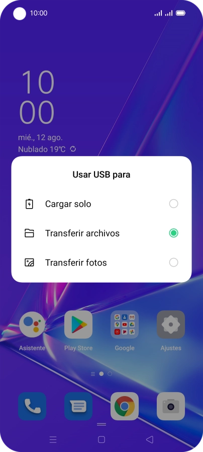 Pulsa Transferir archivos.