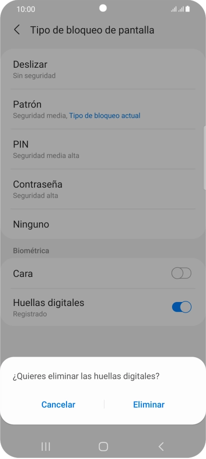 Pulsa Eliminar.