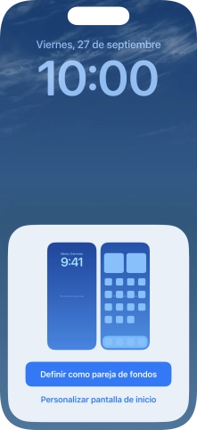 Si deseas utilizar el mismo tema de color en la pantalla de inicio, pulsa Definir como pareja de fondos.