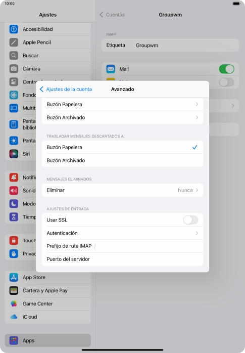 Pulsa el indicador junto a 
