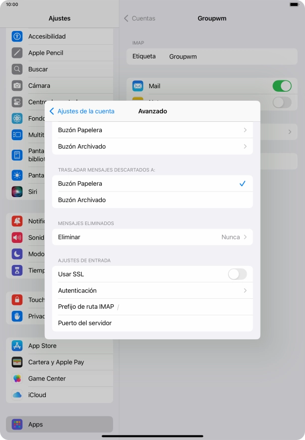 Pulsa el indicador junto a 