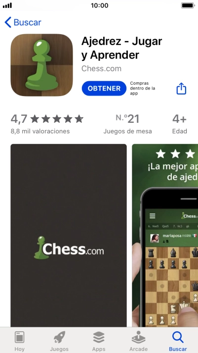Pulsa OBTENER y sigue las indicaciones de la pantalla para instalar la app.