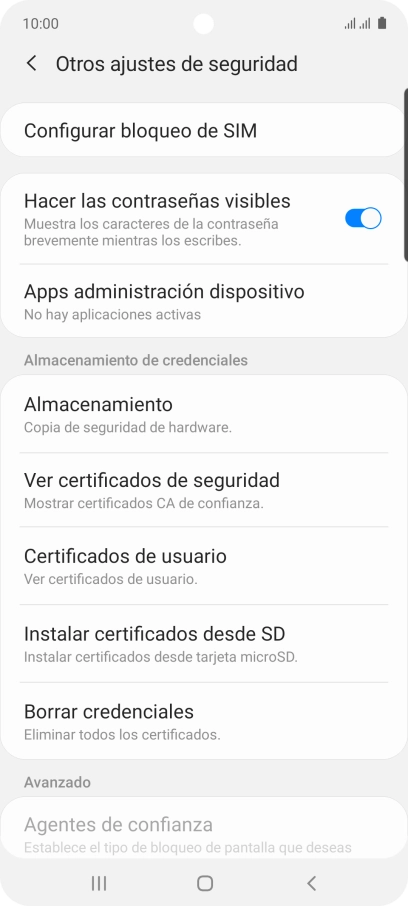Pulsa Configurar bloqueo de SIM.