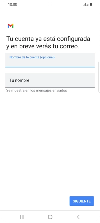 Pulsa Tu nombre e introduce el nombre del remitente.
