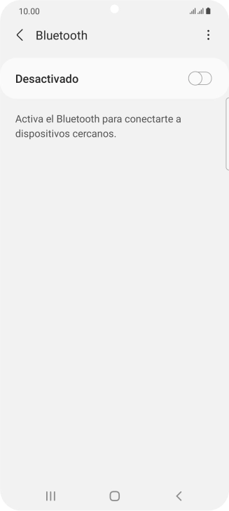 Pulsa el indicador para activar la función.