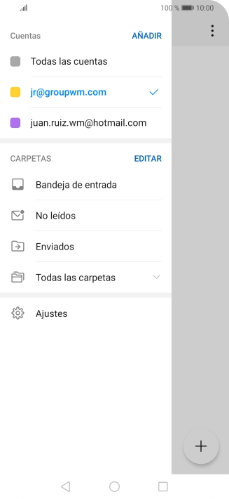 Pulsa la cuenta de correo electrónico deseada.