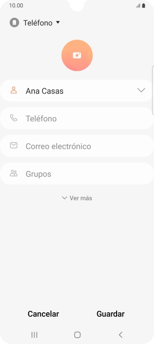 Pulsa Teléfono e introduce el número de teléfono deseado.