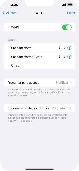 Pulsa la red wifi deseada e introduce la contraseña de esta red.