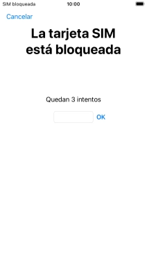 Si es necesario desbloquear la tarjeta SIM, introduce el código PIN y pulsa OK.