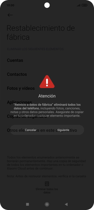 Pulsa Siguiente.