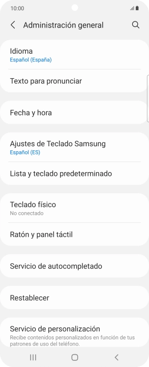 Pulsa Fecha y hora.