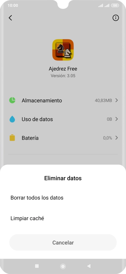 Pulsa Limpiar caché.