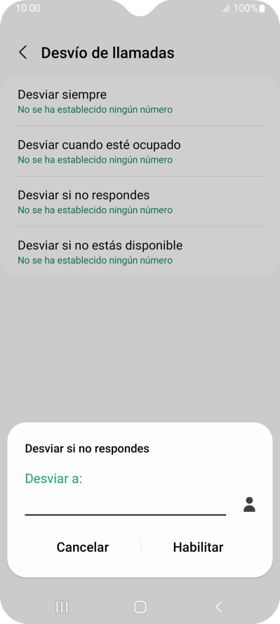 Introduce +34600132000 y pulsa Habilitar.