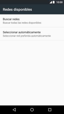Si quieres seleccionar la red de forma manual, pulsa Buscar redes y espera un momento mientras el teléfono está buscando las redes disponibles.