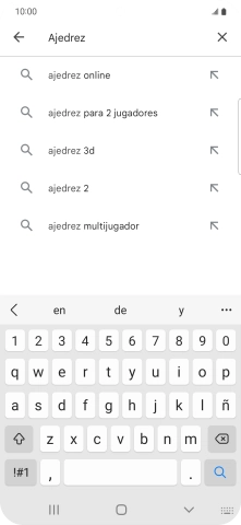 Introduce el nombre del tema o de la app y pulsa el icono de búsqueda.