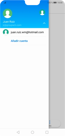 Pulsa la cuenta de correo electrónico deseada.