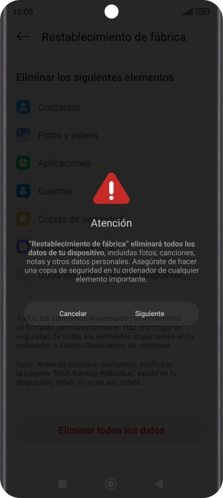 Pulsa Siguiente.