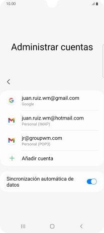 Pulsa el indicador junto a 
