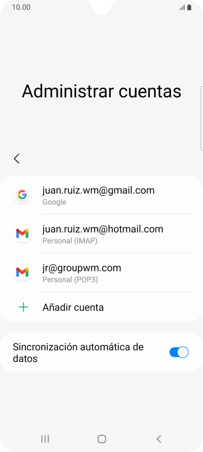 Pulsa el indicador junto a 