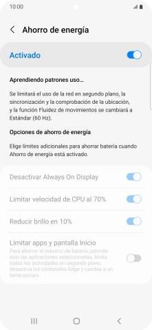 Pulsa la tecla de inicio para terminar y regresar a la pantalla de inicio.