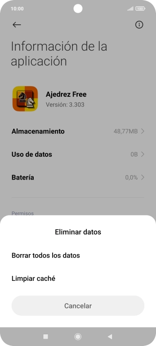 Pulsa Limpiar caché.