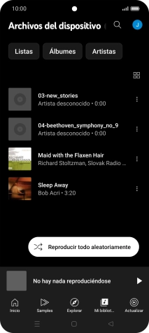 Pulsa el archivo de música deseado.