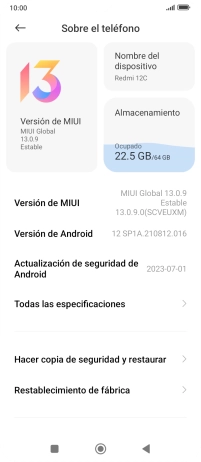 Pulsa Restablecimiento de fábrica.