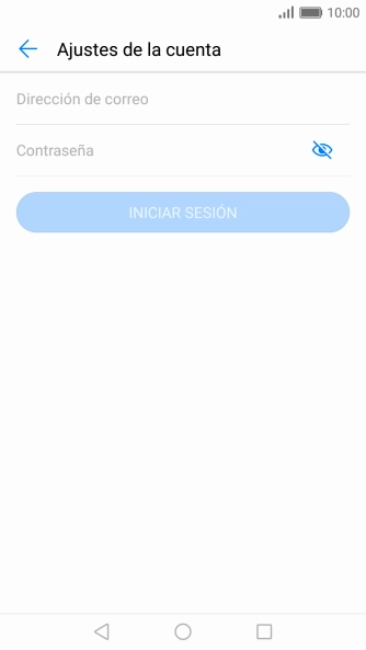 Pulsa Dirección de correo e introduce tu dirección de correo electrónico.