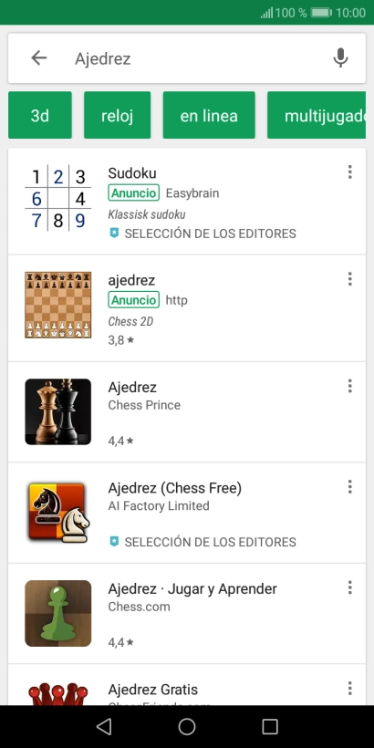 Pulsa la app deseada.