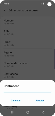 Introduce wap125 y pulsa Aceptar.