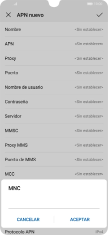 Introduce 01 y pulsa ACEPTAR.