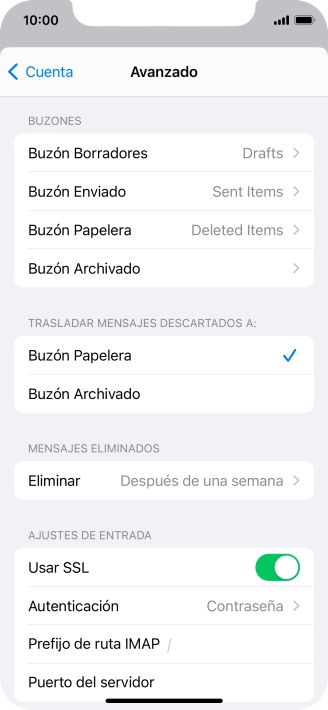 Pulsa el indicador junto a 