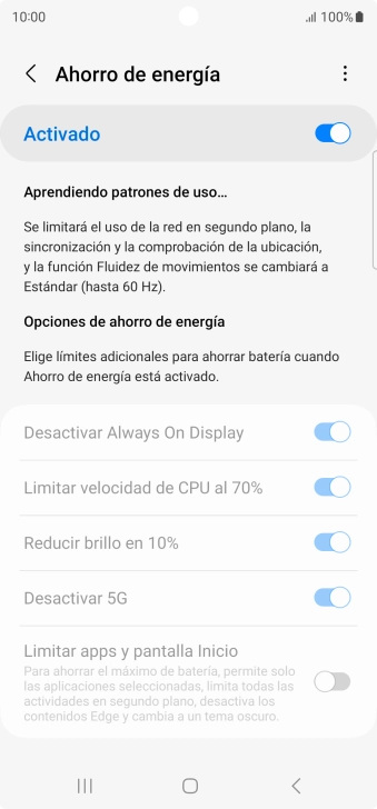 Pulsa la tecla de inicio para terminar y regresar a la pantalla de inicio.