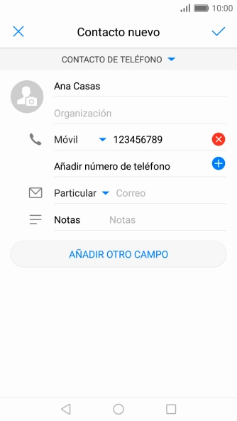 Pulsa el icono de aceptar.