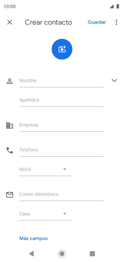 Pulsa Nombre e introduce el nombre deseado.
