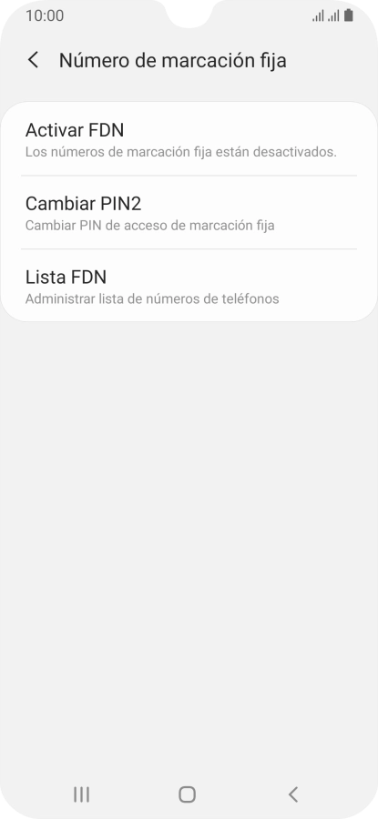 Pulsa Activar FDN.