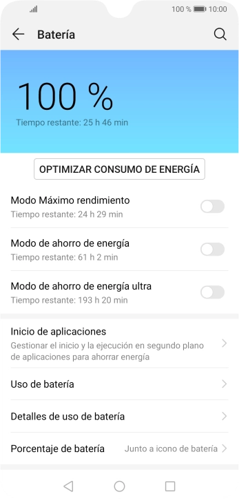 Pulsa el indicador junto al ajuste deseado para activar la función.