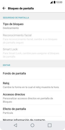 Pulsa Tipo de bloqueo.