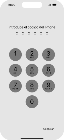 Utiliza el código de seguridad que has creado.