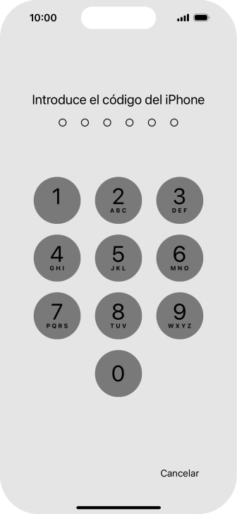 Utiliza el código de seguridad que has creado.