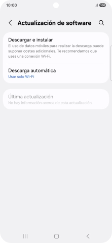 Pulsa Descargar e instalar. Si hay una versión de software nueva disponible, aparecerá ahora en la pantalla. Sigue las indicaciones de la pantalla para actualizar el software del teléfono.