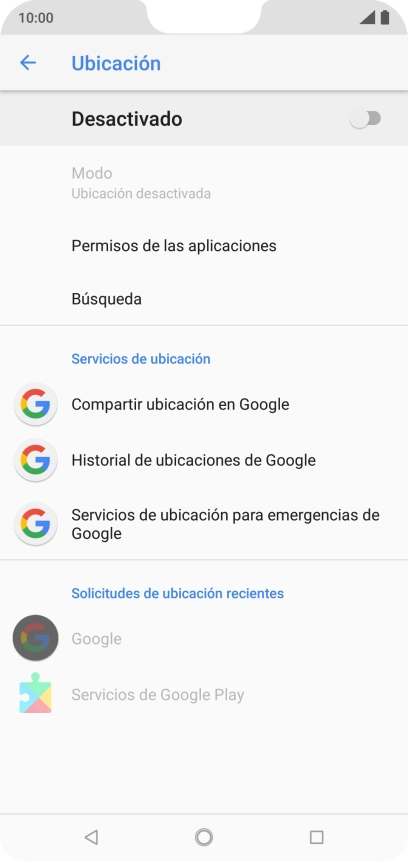 Pulsa el indicador para activar o desactivar la función.