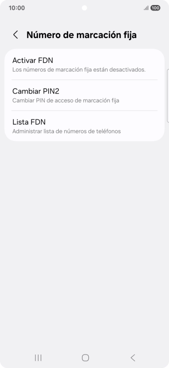 Pulsa Activar FDN.