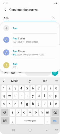 Pulsa el contacto deseado.